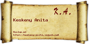 Keskeny Anita névjegykártya